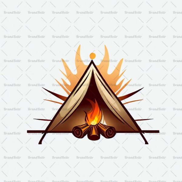 Zelt und Lagerfeuer